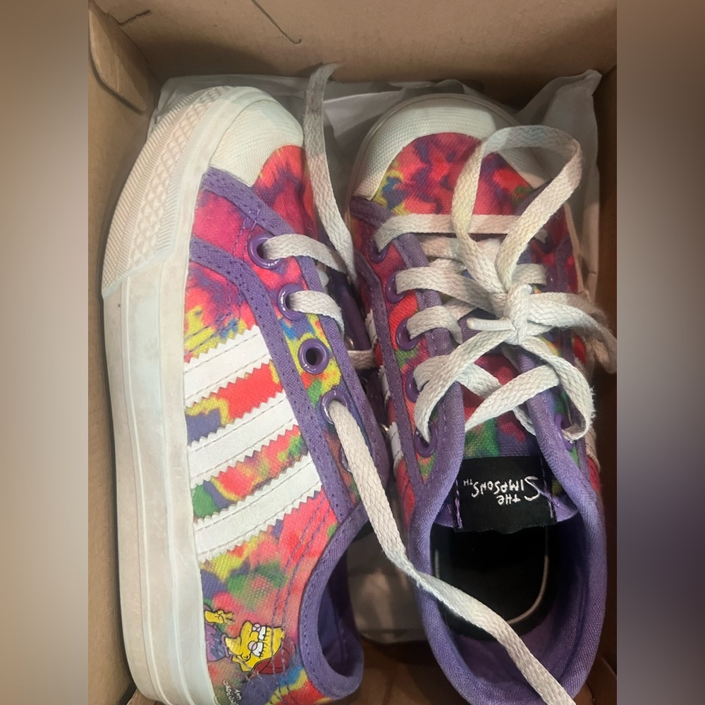 Adidas Multicolor Simpson Tie-Dye Kids Sneakers